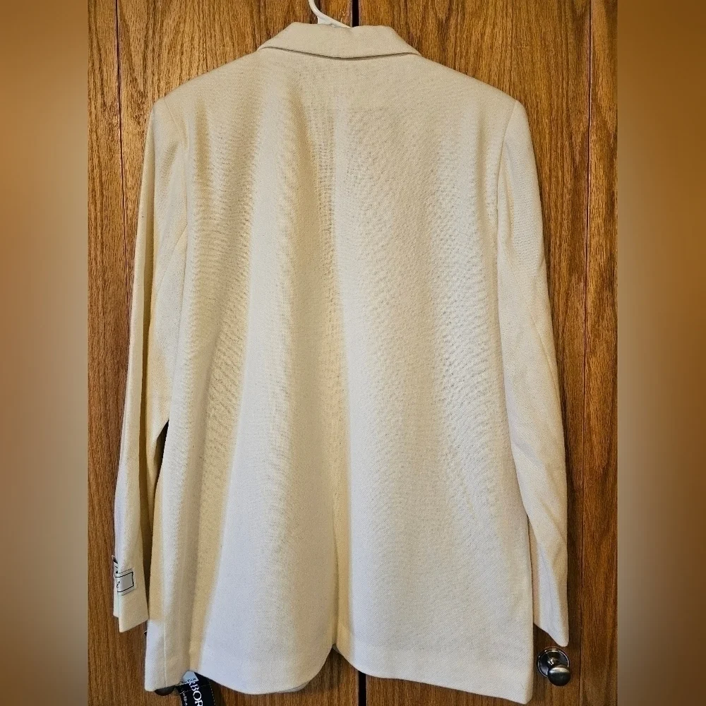 SAG HARBOR Cream Blazer 100% Pure Wool - Picture 2 of 5
